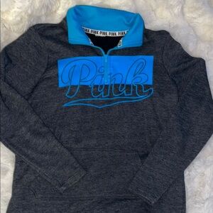 PINK Victoria's Secret Gray and Blue Sweatshirt